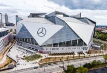 منظور خارجي ل Mercedes-Benz Stadium
