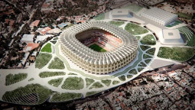 منظور علوي لملعب Estadio Azteca اشهر ملعب في المكسيك