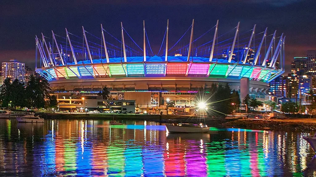 منظور خارجي ليلي لملعب BC Place