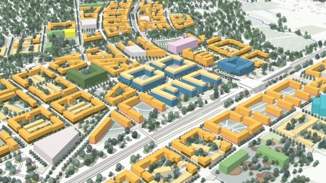 نموذج 3D حضري يعتمد على تقنيات GIS وBIM؛ يمثل الطبقة الأساسية لبناء التوأم الرقمي للمدينة وتحليل بيانات البنية التحتية